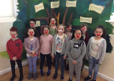 Year 4 with their red noses and mad hair.