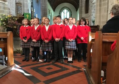 Class 4 singing 'The Harvest Samba'