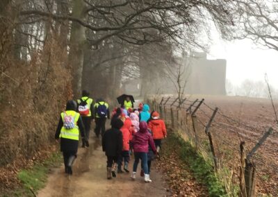 Walking up to the castle.