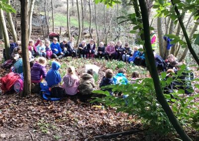 Starting off on the log circle.